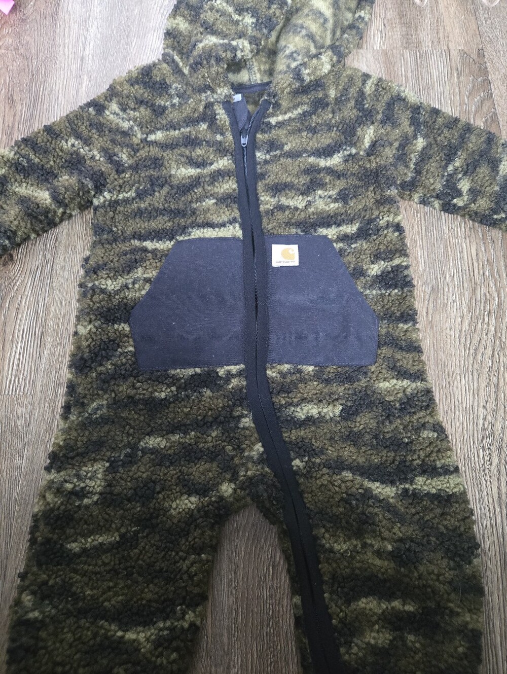 Carhartt Olive Green Camouflage Sherpa One-Piece
